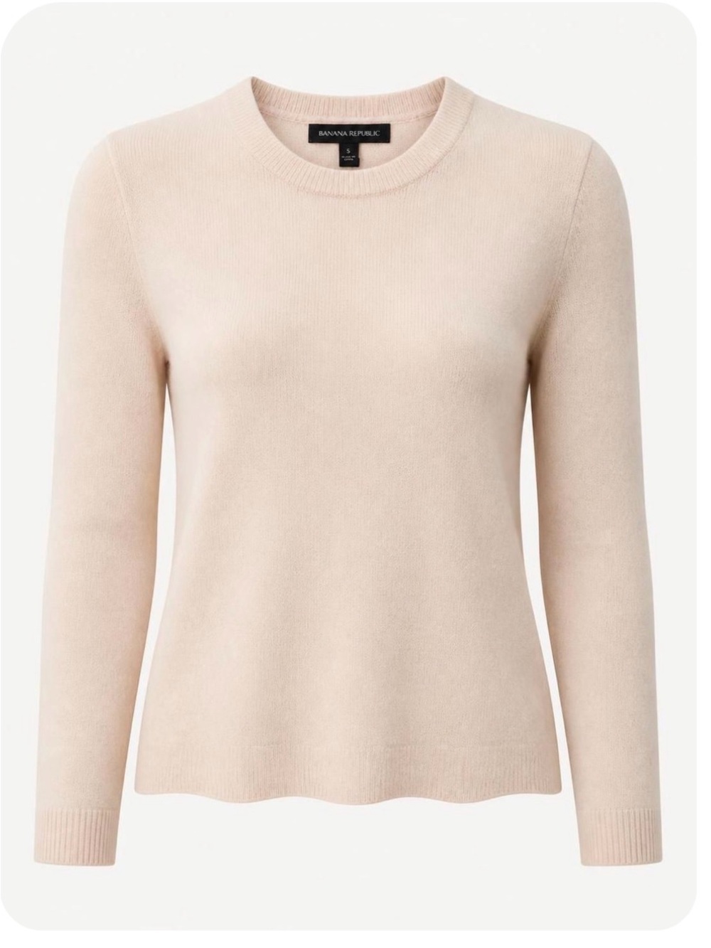 Banana Republic Rose/Ligth pink Crewneck Wool blend Soft Sweater S